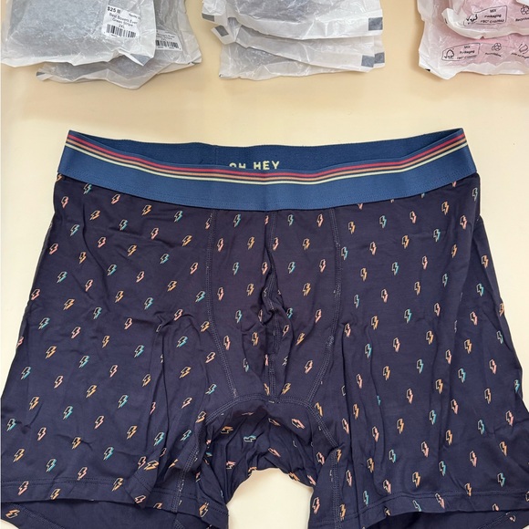 BOXER BRIEF NAVY Lightning bolt eye catching pattern by Marine Layer 19 - Picture 3 of 4